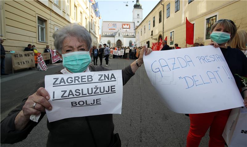 Prosvjed protiv usvajanja prijedlog Plana gospodarenja otpadom u Zagrebu