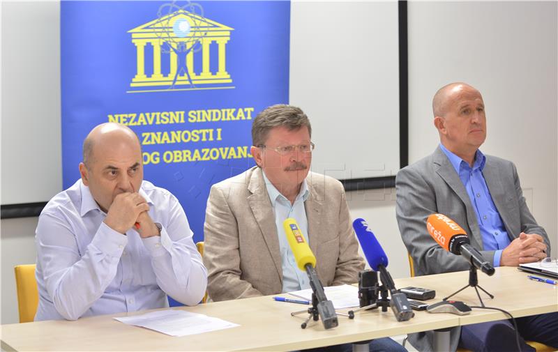 Konferencija za medije Nezavisnog sindikata znanosti i visokog obrazovanja