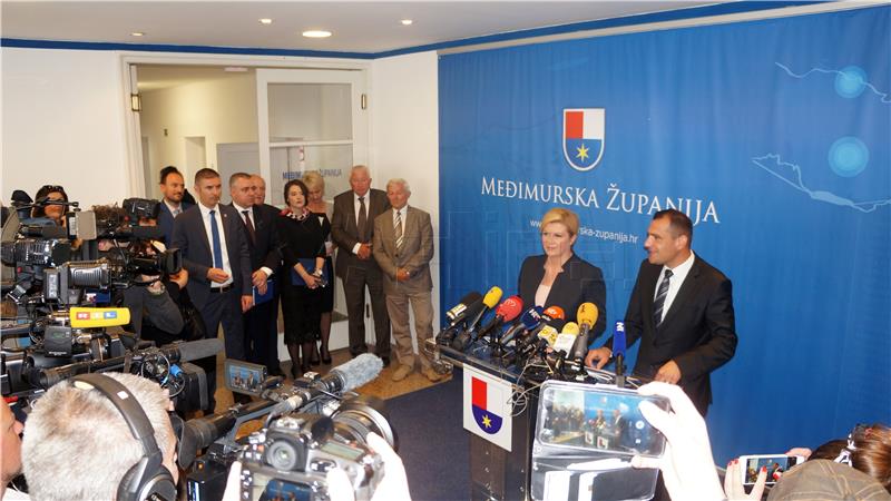 Predsjednica Republike razgovarala s vodstvom Međimurske županije