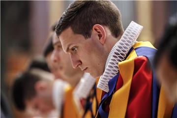 VATICAN SWISS GUARD SWEARING IN CEREMONY