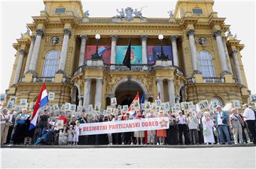 Zagreb: Krenula povorka "Besmrtnog partizanskog odreda"