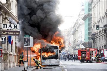 ITALY ACCIDENT BUS FIRE