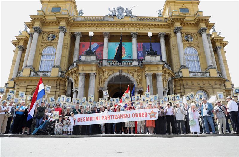 First Immortal Partisan Detachment march held in Zagreb