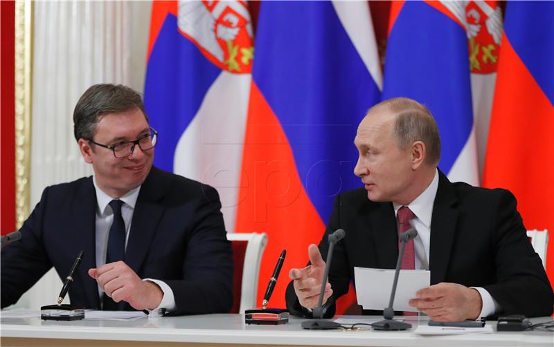 Putin s Vučićem o rusko-srpskoj suradnji i regionalnim pitanjima - Kremlj