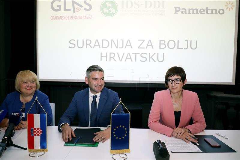 GLAS, IDS i stranka Pametno potpisali Zajedničku izjavu o suradnji za bolju Hrvatsku