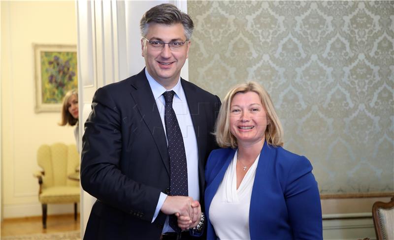 Premijer Plenković primio Irynu Geraschenko