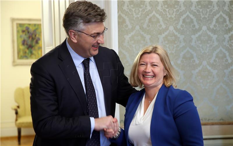 Plenković poručio ukrajinskoj dužnosnici da Zagreb snažno podupire cjelovitost Ukrajine 