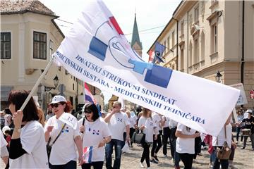 Prosvjedna povorka medicinskih sestara i tehničara