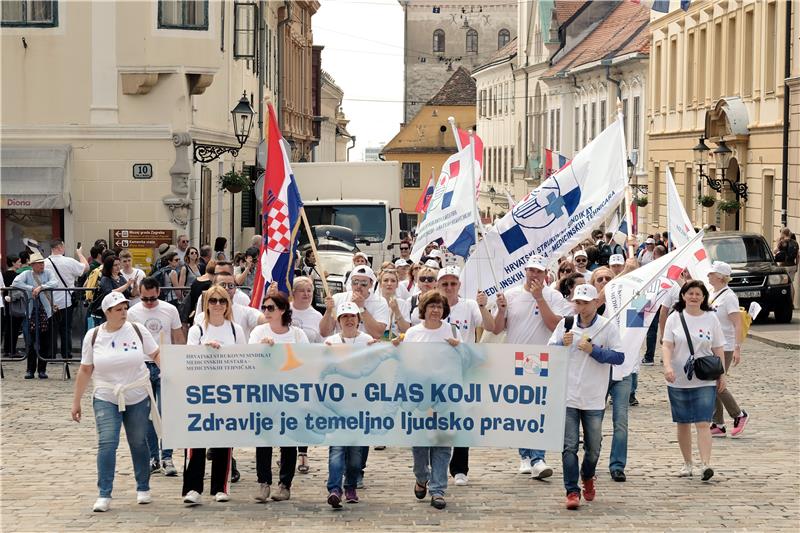 Prosvjedna povorka medicinskih sestara i tehničara