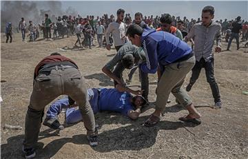 MIDEAST ISRAEL PALESTINIANS CLASHES NEAR THE BORDER EASTERN GAZA