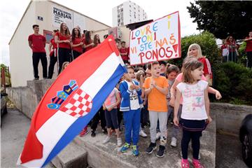 Doček Tonija Kanaeta i Lovre Brečića u Splitu