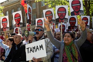 BRITAIN TURKEY ERDOGAN PROTESTS