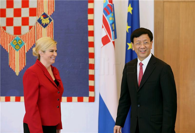 Croatian president receives Chinese official