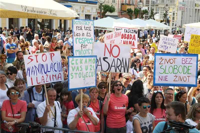 March for Freedom held in Rijeka in reaction to March for Life