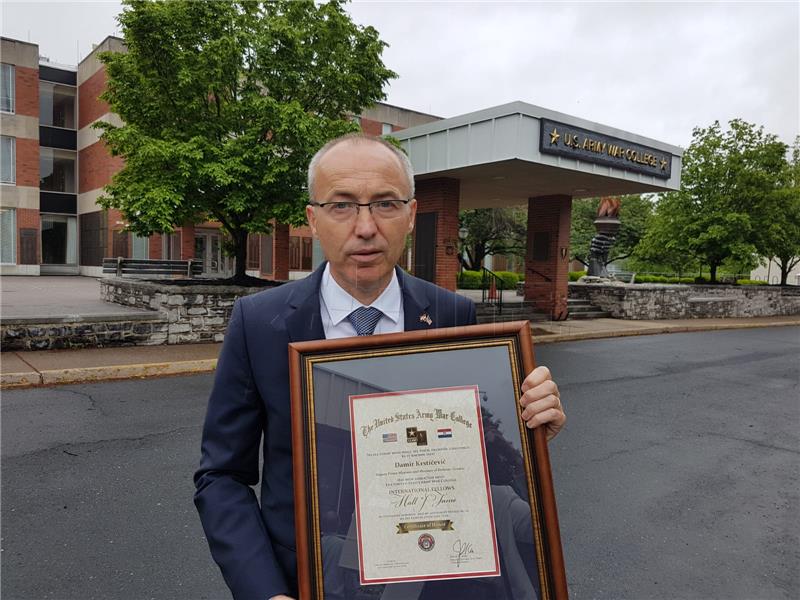 Croatian defence minister inducted into US Army War College Hall of Fame