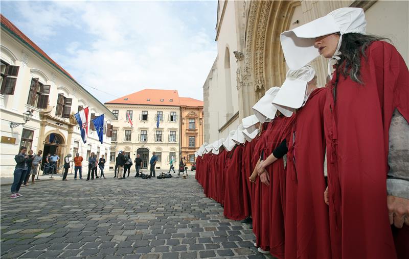 Prosvjedna akcija Ženske mreže Hrvatske