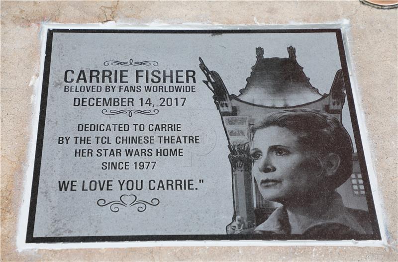 USA CALIFORNIA STAR WARS CARRIE FISHER TODD CHINESE THEATRE