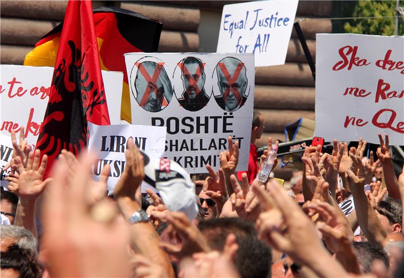 ALBANIA OPPOSITION PROTEST