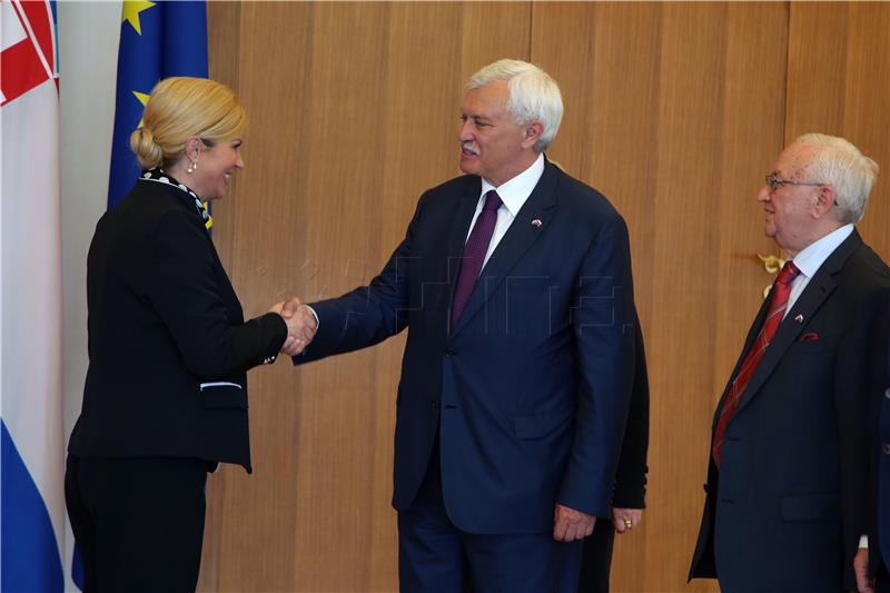 Croatia president receives St. Petersburg governor