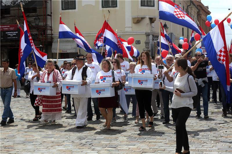 Inicijativa Narod odlučuje predaje Hrvatskome saboru Zahtjev za raspisivanje referenduma za pravedniji izborni sustav