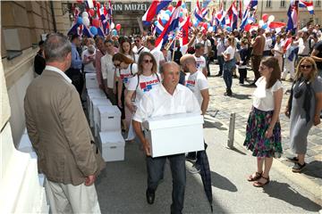 Inicijativa Narod odlučuje predaje Hrvatskome saboru Zahtjev za raspisivanje referenduma za pravedniji izborni sustav