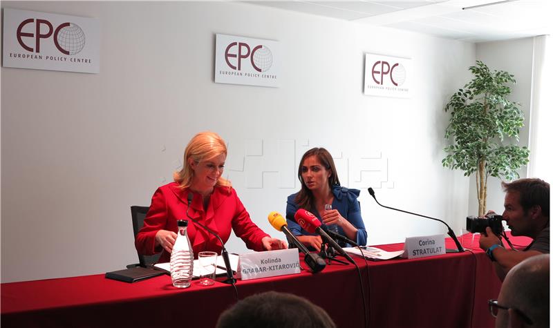 Grabar-Kitarović održala je predavanje u Centru za europsku politiku u Bruxellesu