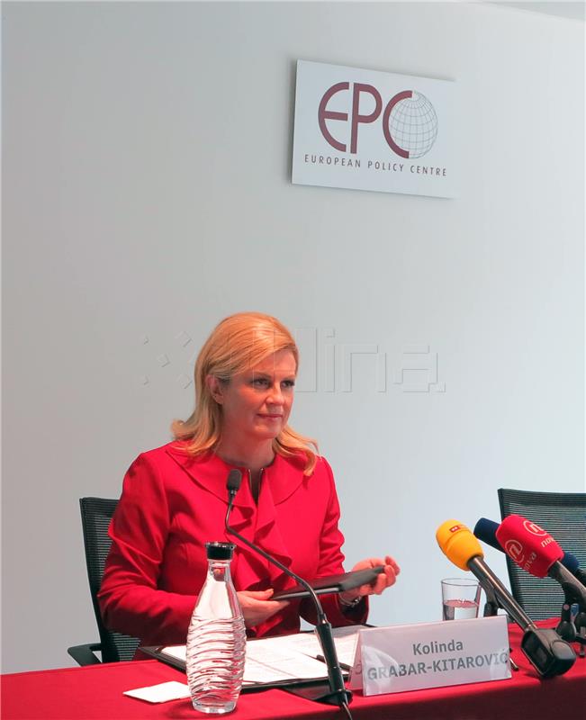 Grabar-Kitarović održala je predavanje u Centru za europsku politiku u Bruxellesu