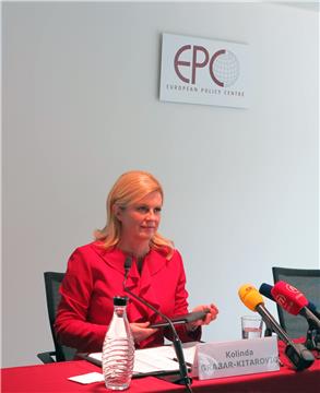Grabar-Kitarović održala je predavanje u Centru za europsku politiku u Bruxellesu