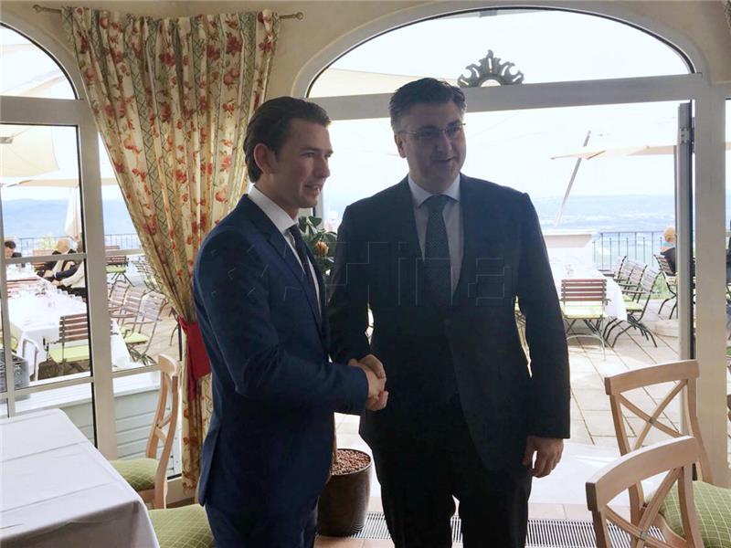  Plenković s austrijskim kancelarom razgovarao o zaštiti vanjskih granica EU-a