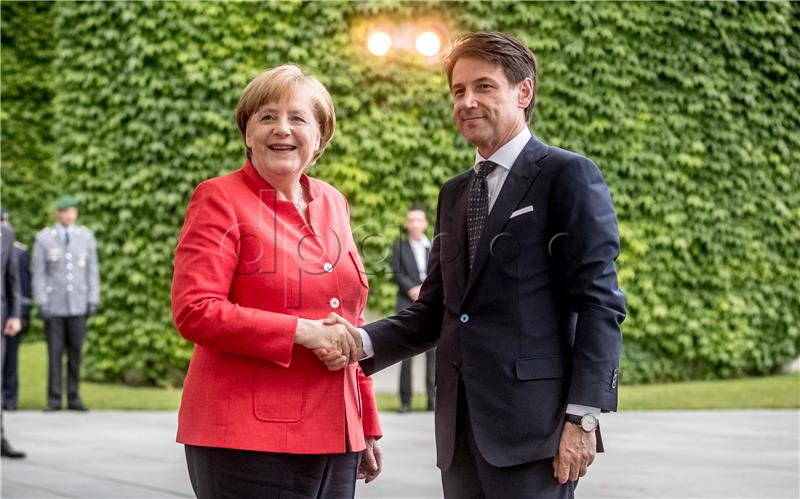 Angela Merkel receives Italian Prime Minister Conte in Berlin