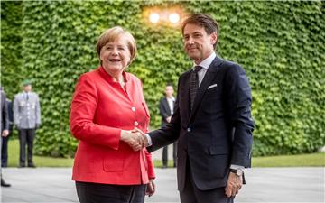 Angela Merkel receives Italian Prime Minister Conte in Berlin