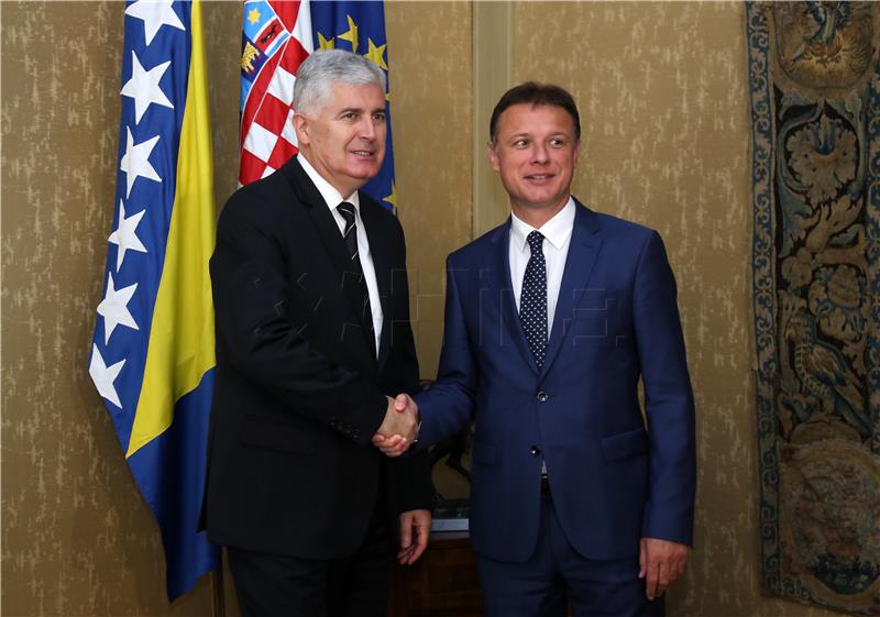 Croatian parliament speaker receives Croat member of Bosnian presidency