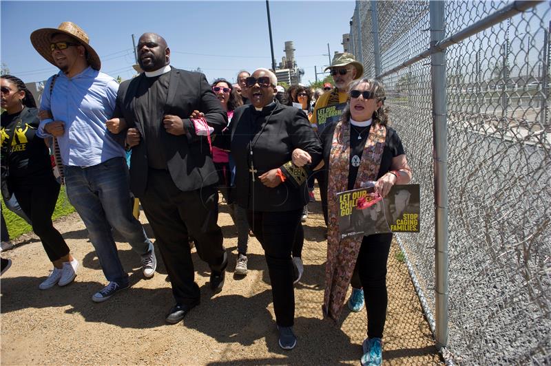 USA MEXICO MIGRATION PROTEST