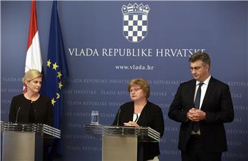 Predsjednica i premijer zadovoljni nakon sjednice Vijeća za demografsku revitalizaciju