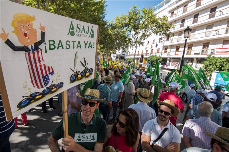 SPAIN FARMERS US TARIFFS PROTEST