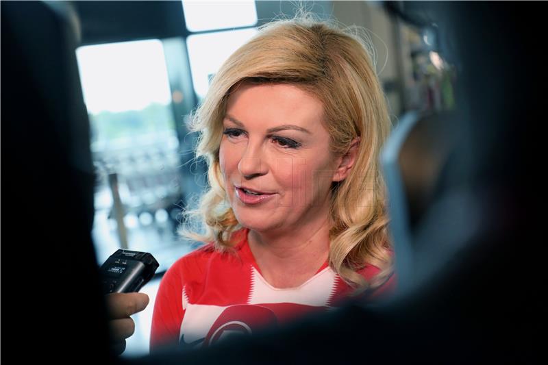 SP Rusija: Hrvatska predsjednica posjetila 'Vatrene' u Moskvi