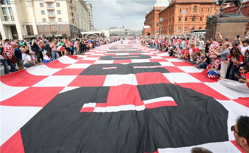 Moscow flooded with Croatia fans ahead of World Cup final