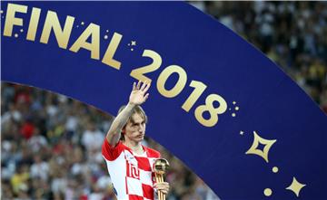 Croatia's team captain Modric wins World Cup golden ball