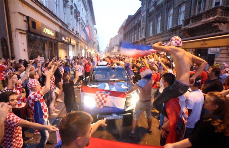 Navijači na zagrebačkim ulicama