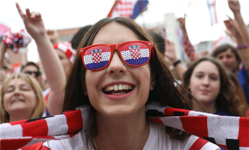 Doček "Vatrenih" na Trgu bana Jelačića