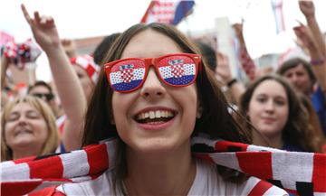 Doček "Vatrenih" na Trgu bana Jelačića