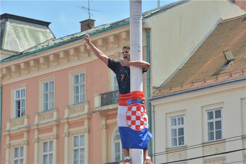 Doček "Vatrenih" na Trgu bana Jelačića