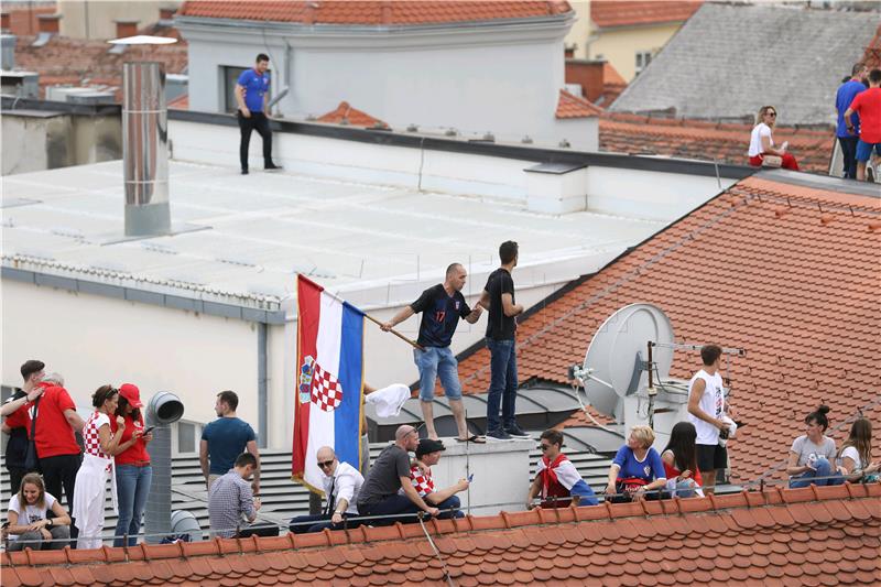 Doček "Vatrenih" na Trgu bana Jelačića