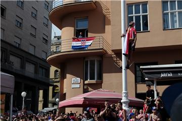 Doček "Vatrenih" na Trgu bana Jelačića