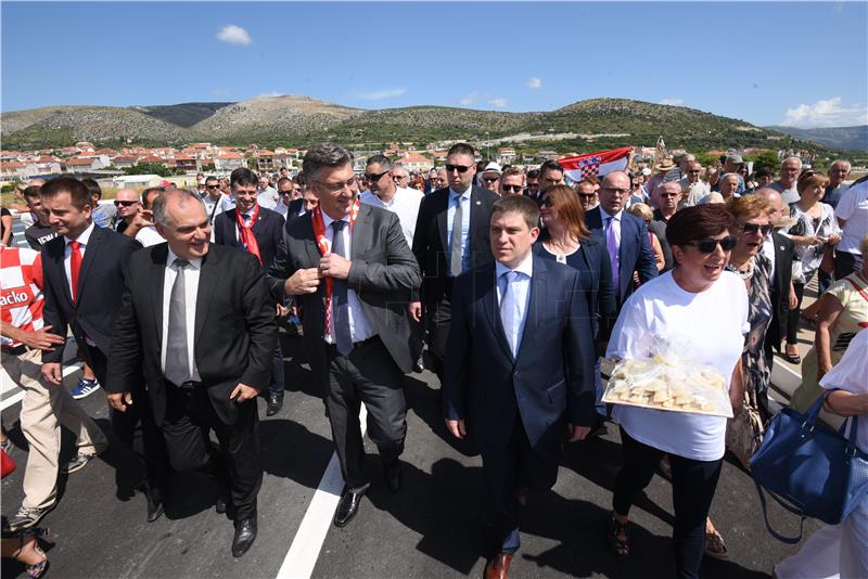 Plenković prisustvovao puštanju u promet Mosta kopno-otok Čiovo