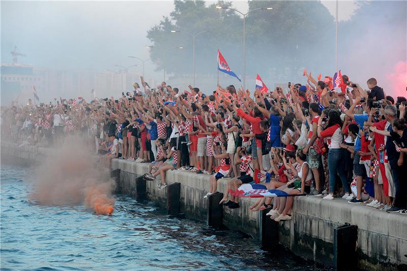 Doček četvorice Vatrenih u Zadru