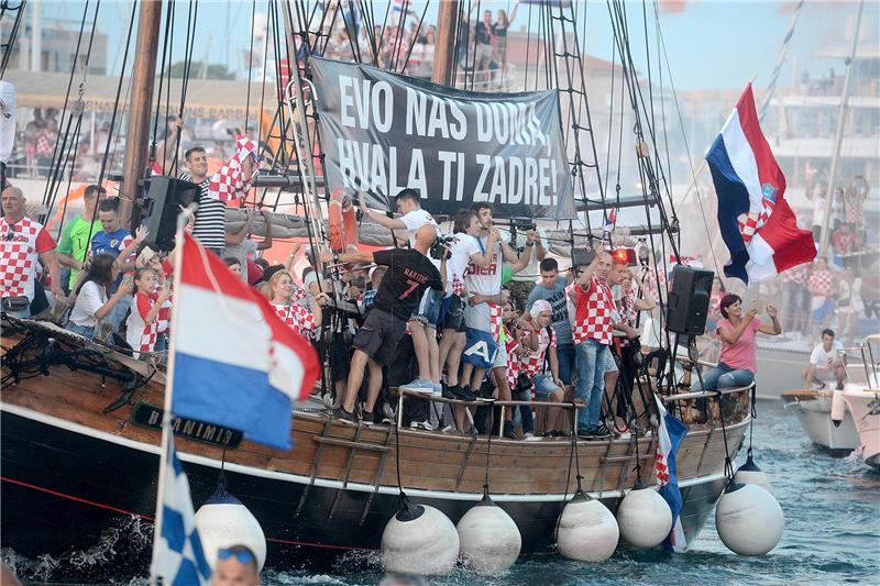 Doček četvorice Vatrenih u Zadru