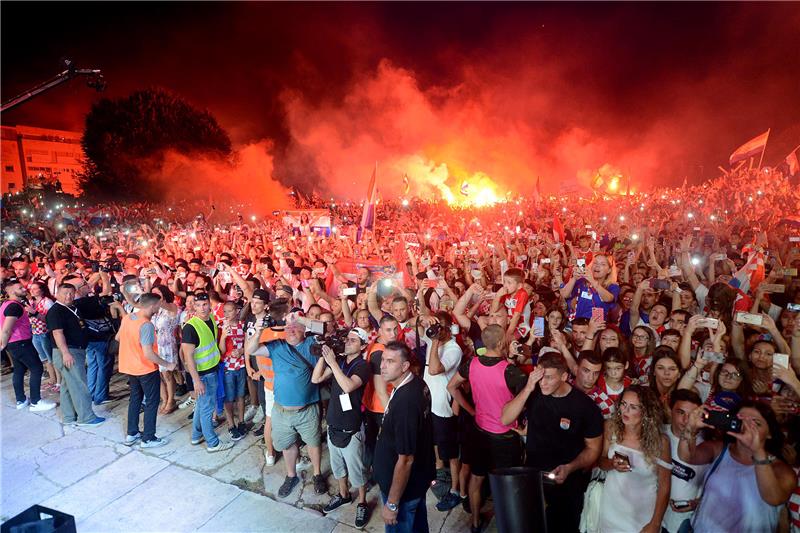 Doček četvorice Vatrenih u Zadru