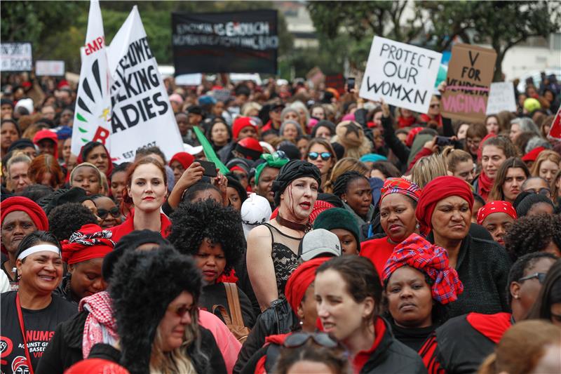 SOUTH AFRICA WOMEN MARCH AGAINST GENDER ABUSE