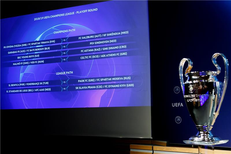 SWITZERLAND SOCCER UEFA CHAMPIONS LEAGUE DRAW